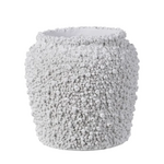 Outside The Box 11" White Ocean Tide Textured Resin Vase