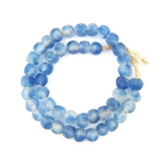 Outside The Box 24" Cobalt Blue Swirl Recycled 14mm Glass Beads