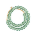 Outside The Box 28" Green Aqua Recycled 18mm Glass Beads