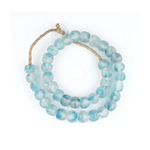 Outside The Box 24" Speckled Blue Recycled 14mm Glass Beads