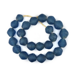 Outside The Box 35" Light Blue Bicone Recycled 14mm Glass Beads