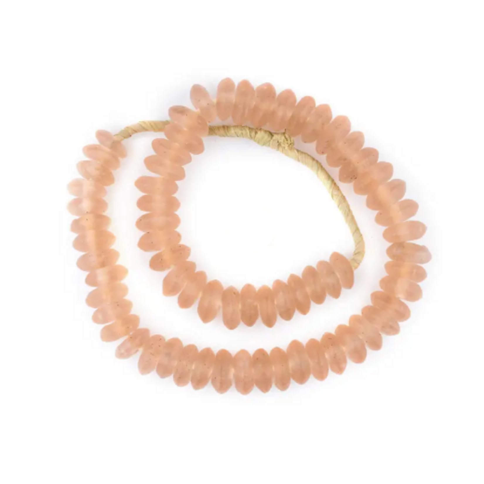 Outside The Box 26" Rose Rondelle Recycled 21mm Glass Beads