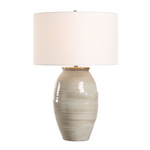 Outside The Box 26" Uttermost Amos Rustic Light Gray Glaze Ceramic Table Lamp