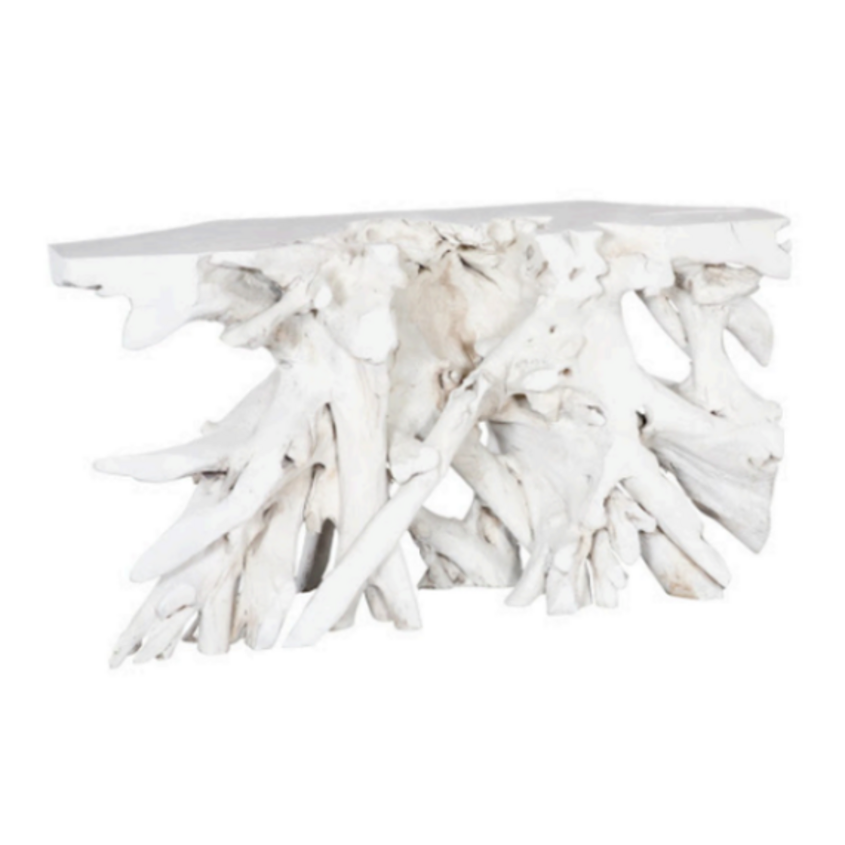 Outside The Box 59x16x31 Bleached Teak Root Console Table #7