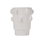 Outside The Box 10" Jubilee Fin White Cement Hand Crafted Vase
