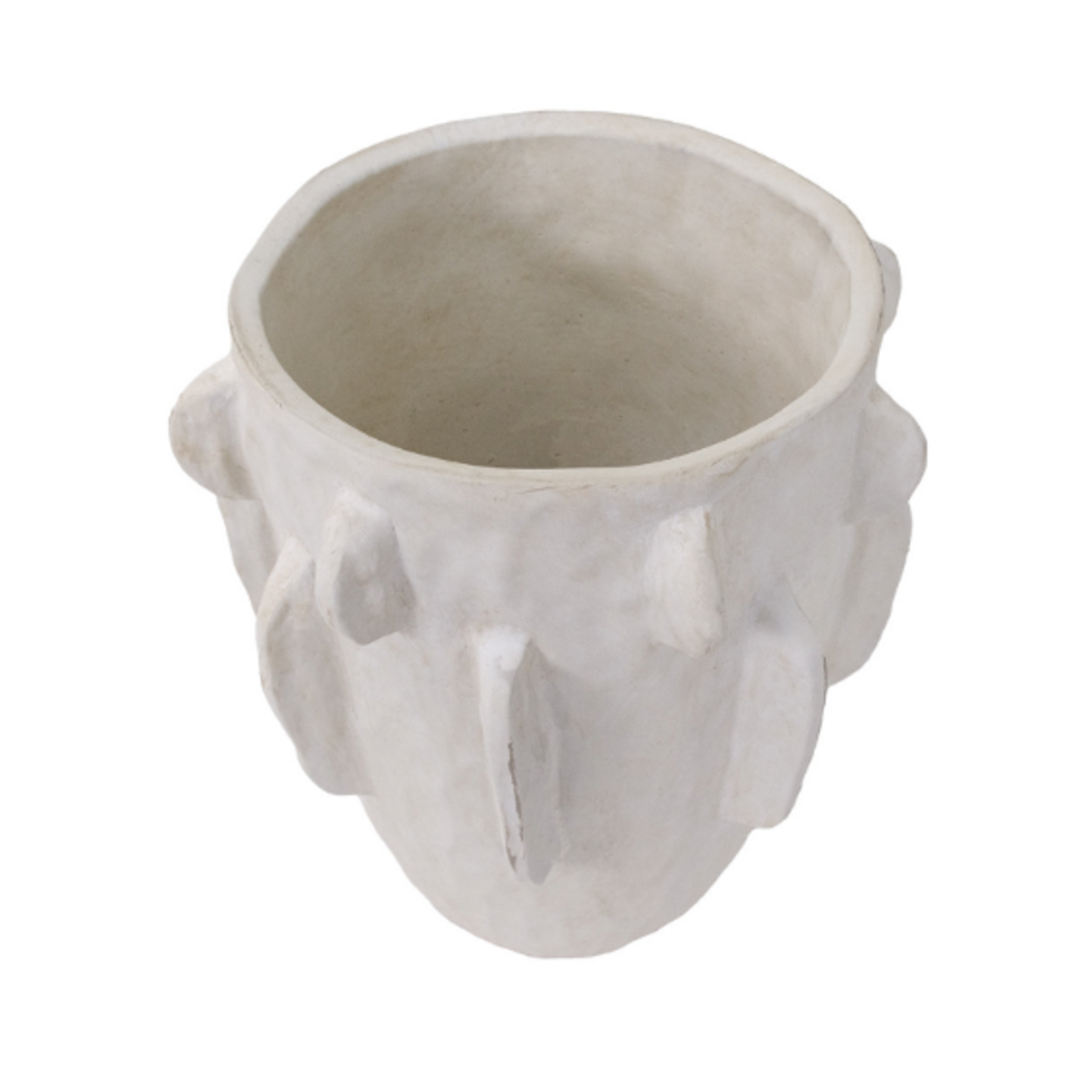 Outside The Box 12" Jubilee White Cement Hand Crafted Vase