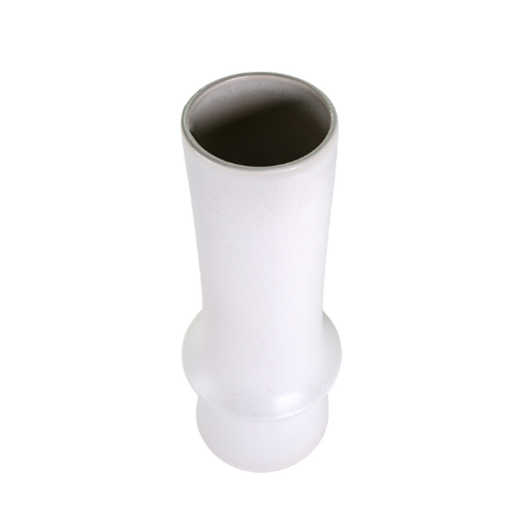 Outside The Box 17" Janice White Ceramic Hand Crafted Vase