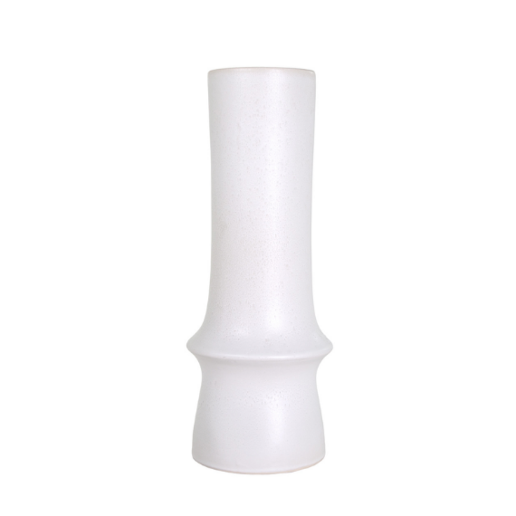 Outside The Box 17" Janice White Ceramic Hand Crafted Vase