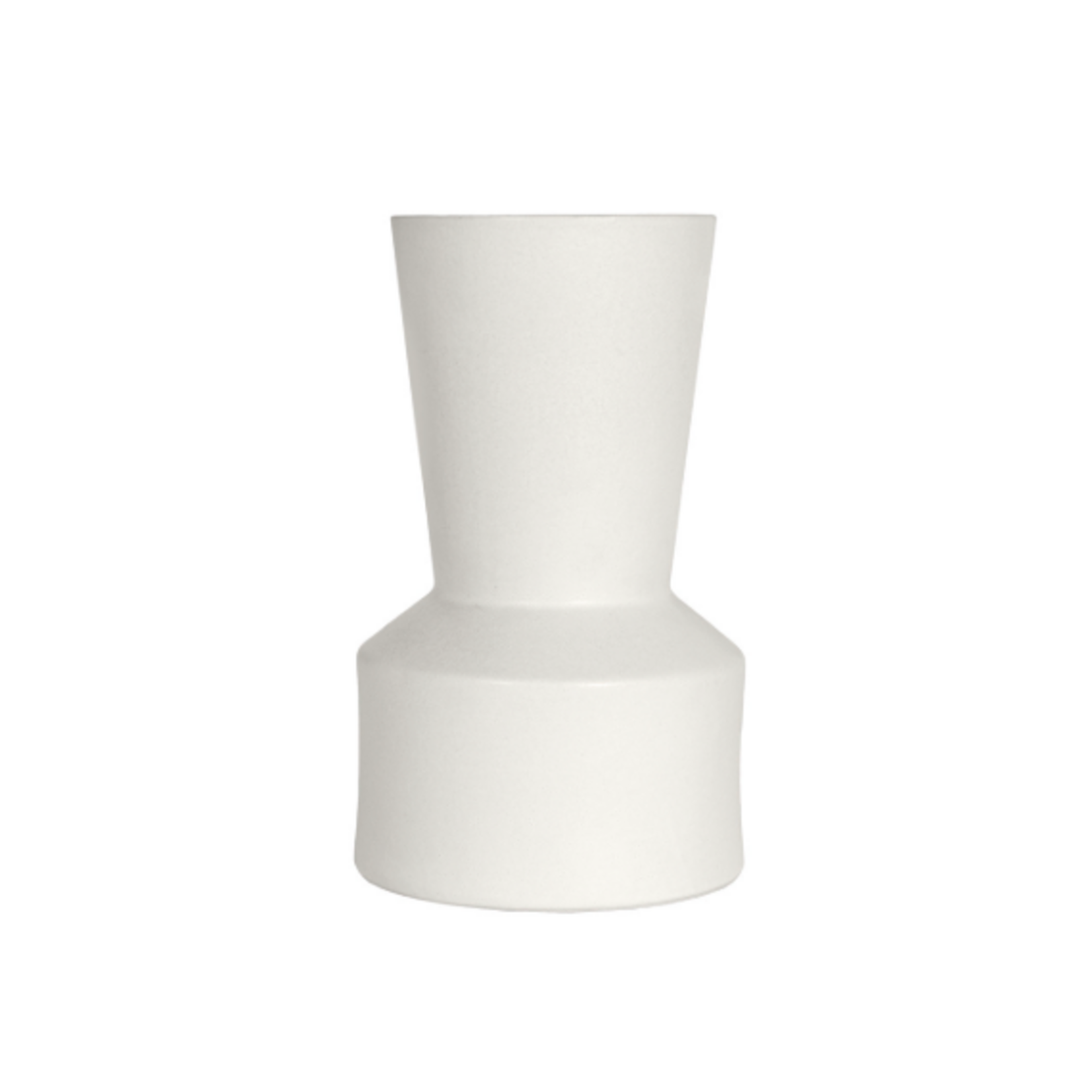 Outside The Box 10" Janice White Hue Ceramic Hand Crafter Vase