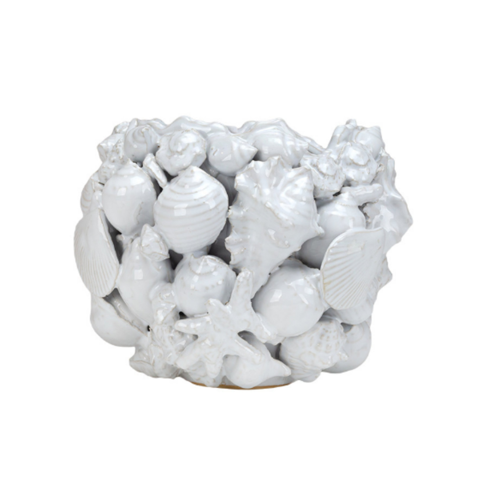 Outside The Box 8" William Shell Gray Ceramic Hand Crafted Vase