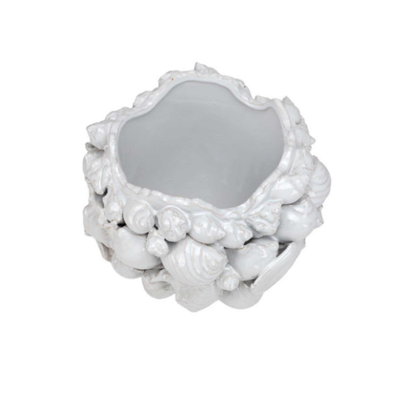 Outside The Box 8" William Shell Gray Ceramic Hand Crafted Vase