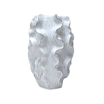 Outside The Box 15" Filmore White Ceramic Sculptured Vase