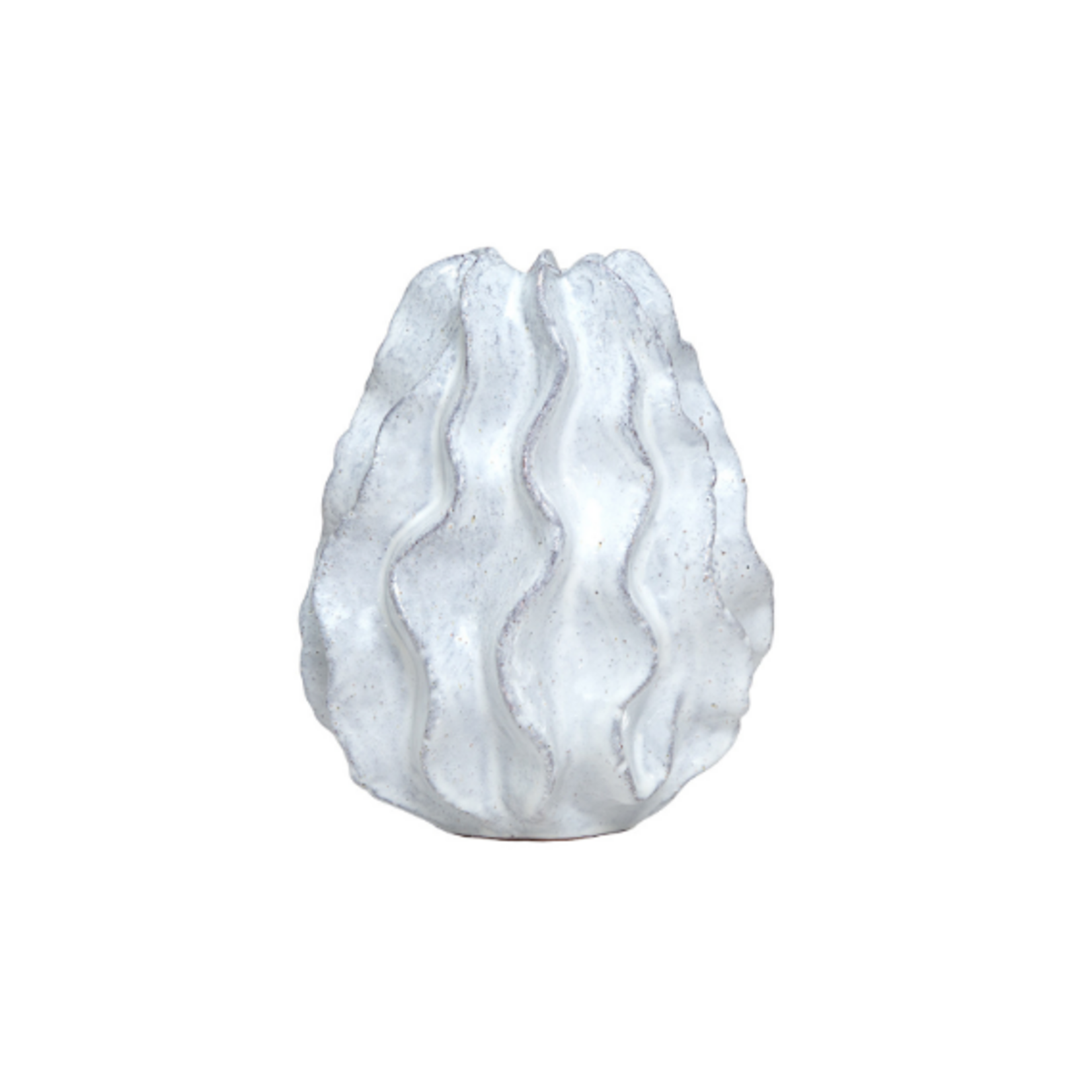 Outside The Box 10" Buhler White Ceramic Sculpture Vase