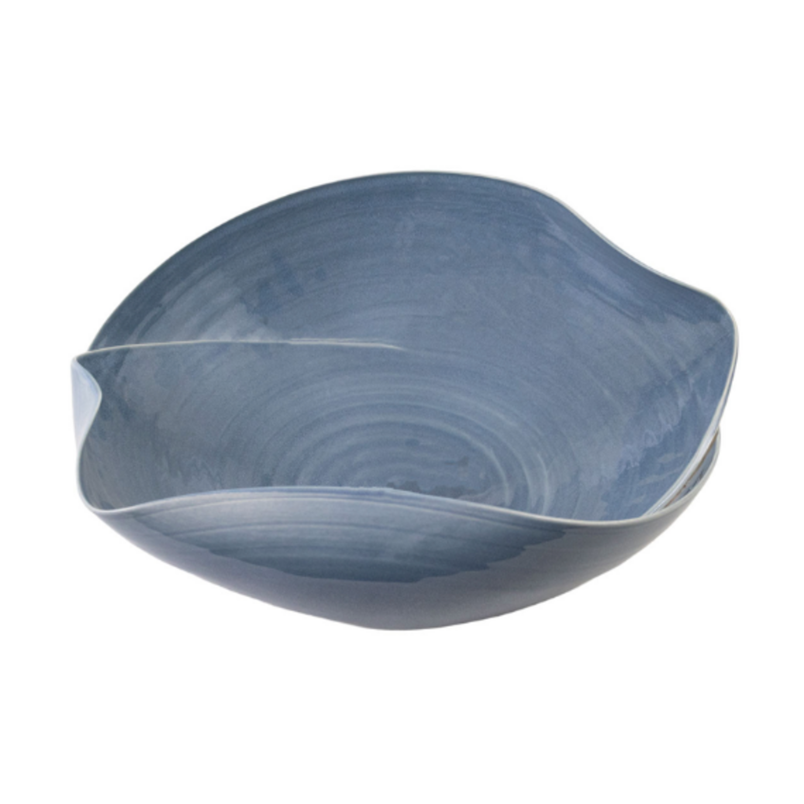 Outside The Box 6" Astra Blue Ceramic Sculptured Bowl