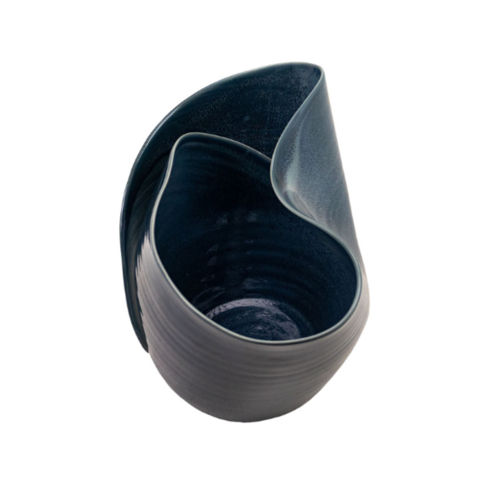 Outside The Box 10" Lamani Deep Blue Ceramic Glazed Bowl