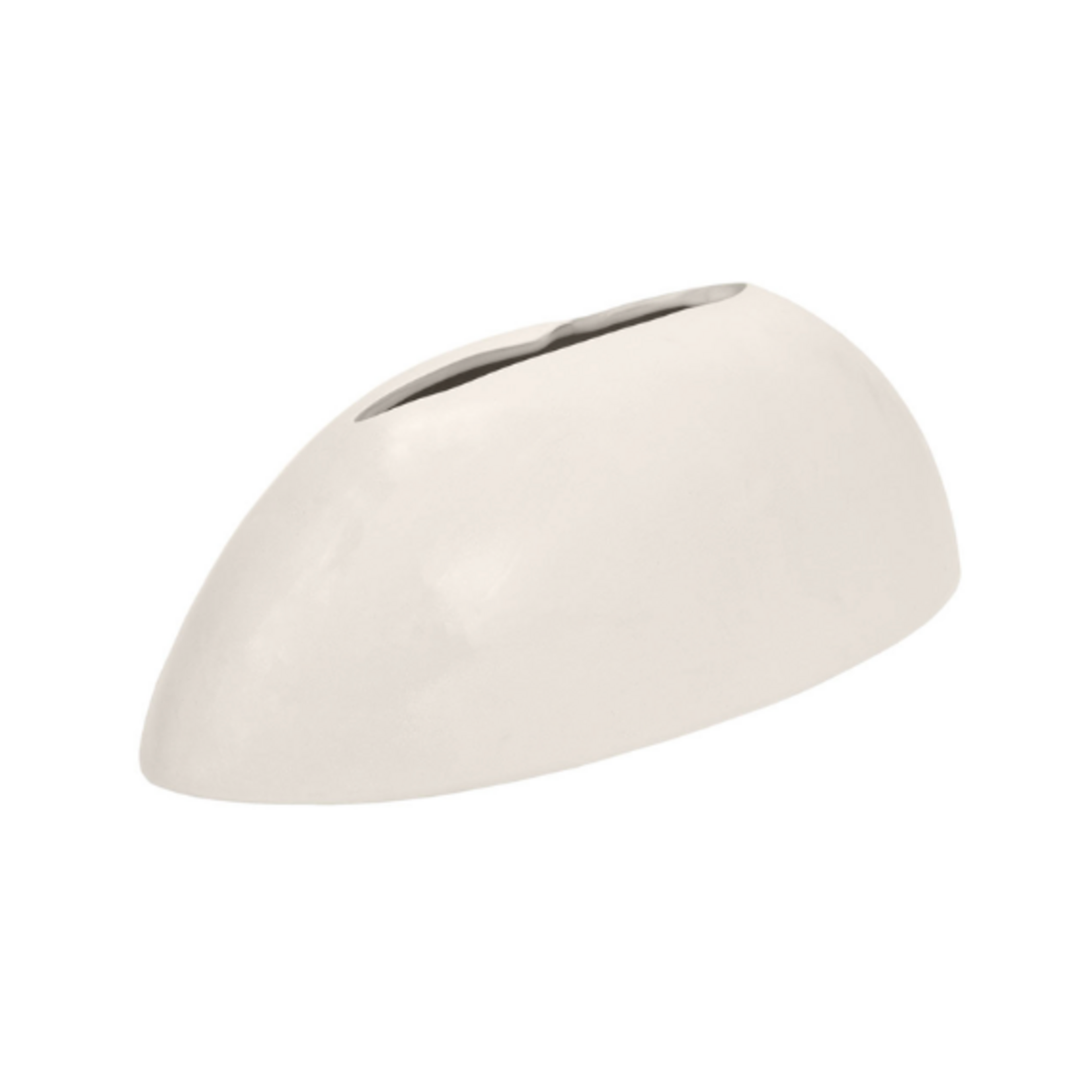 Outside The Box 5" Fenton White Ceramic Scupltured Vase