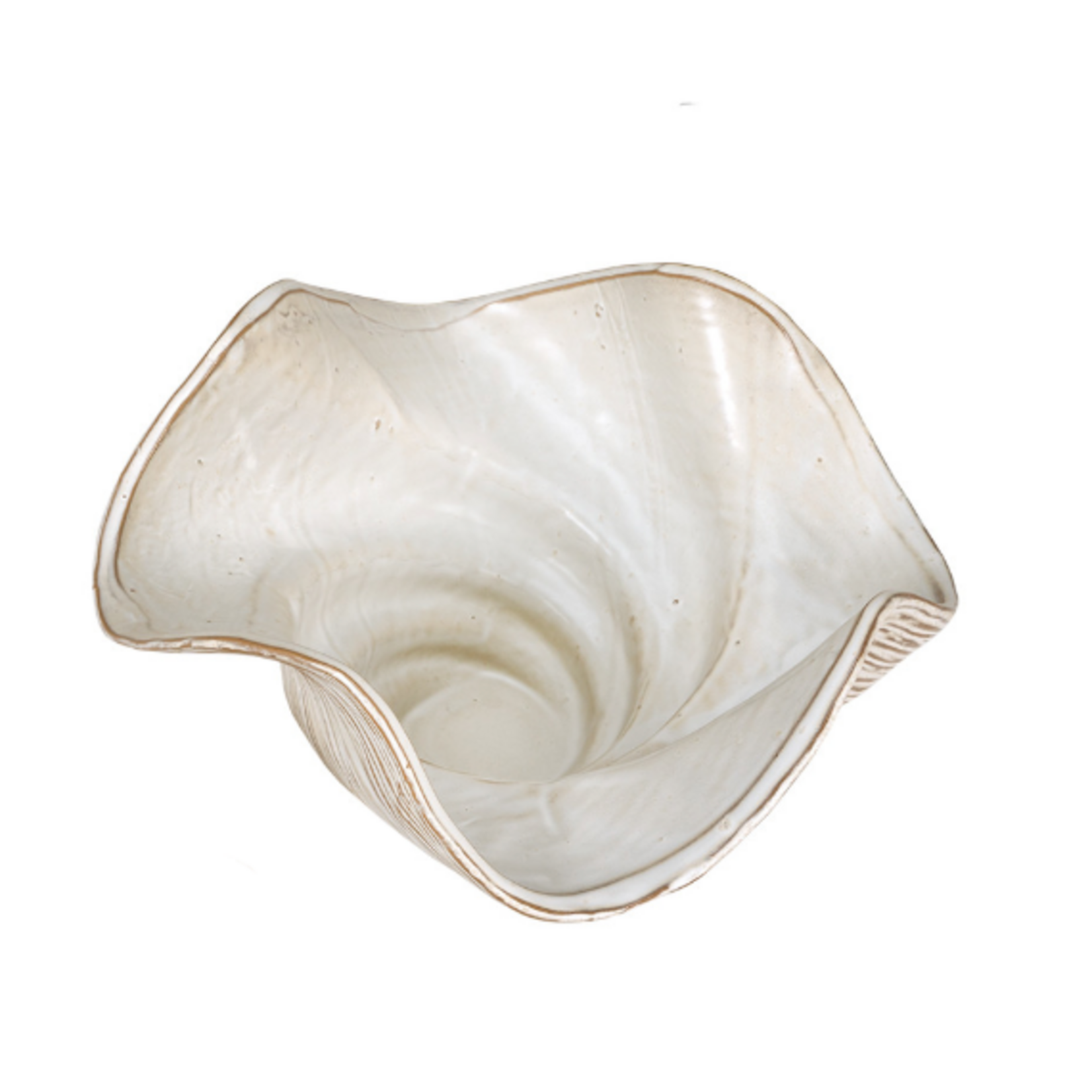 Outside The Box 8" Julen Beige Ceramic Decorative Bowl