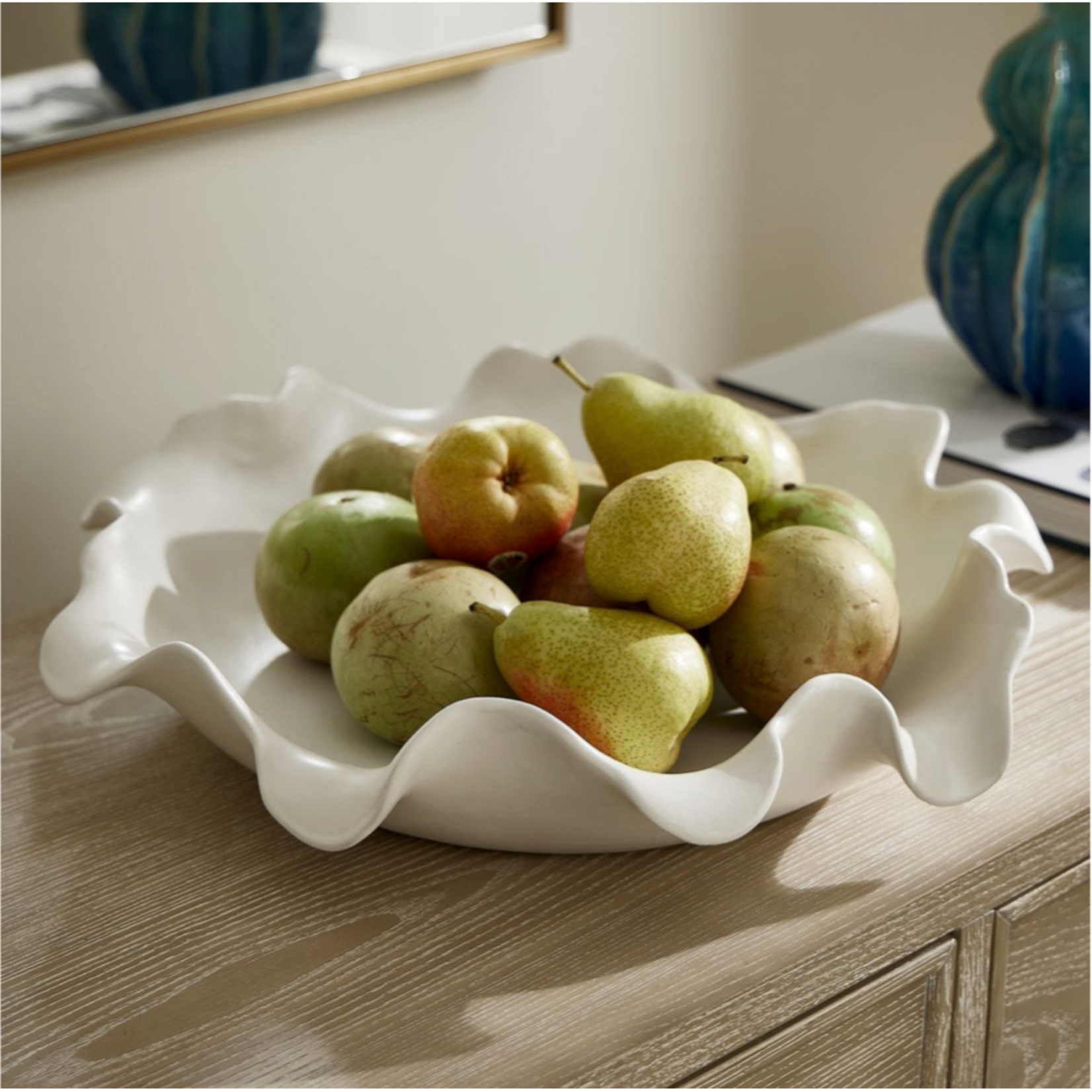 Outside The Box 4" Wave Crest White Ceramic Bowl