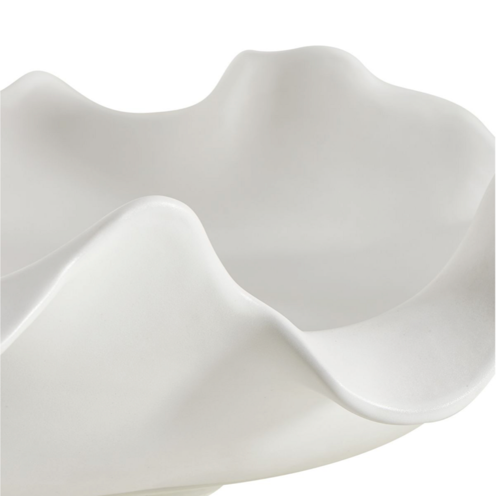 Outside The Box 4" Wave Crest White Ceramic Bowl