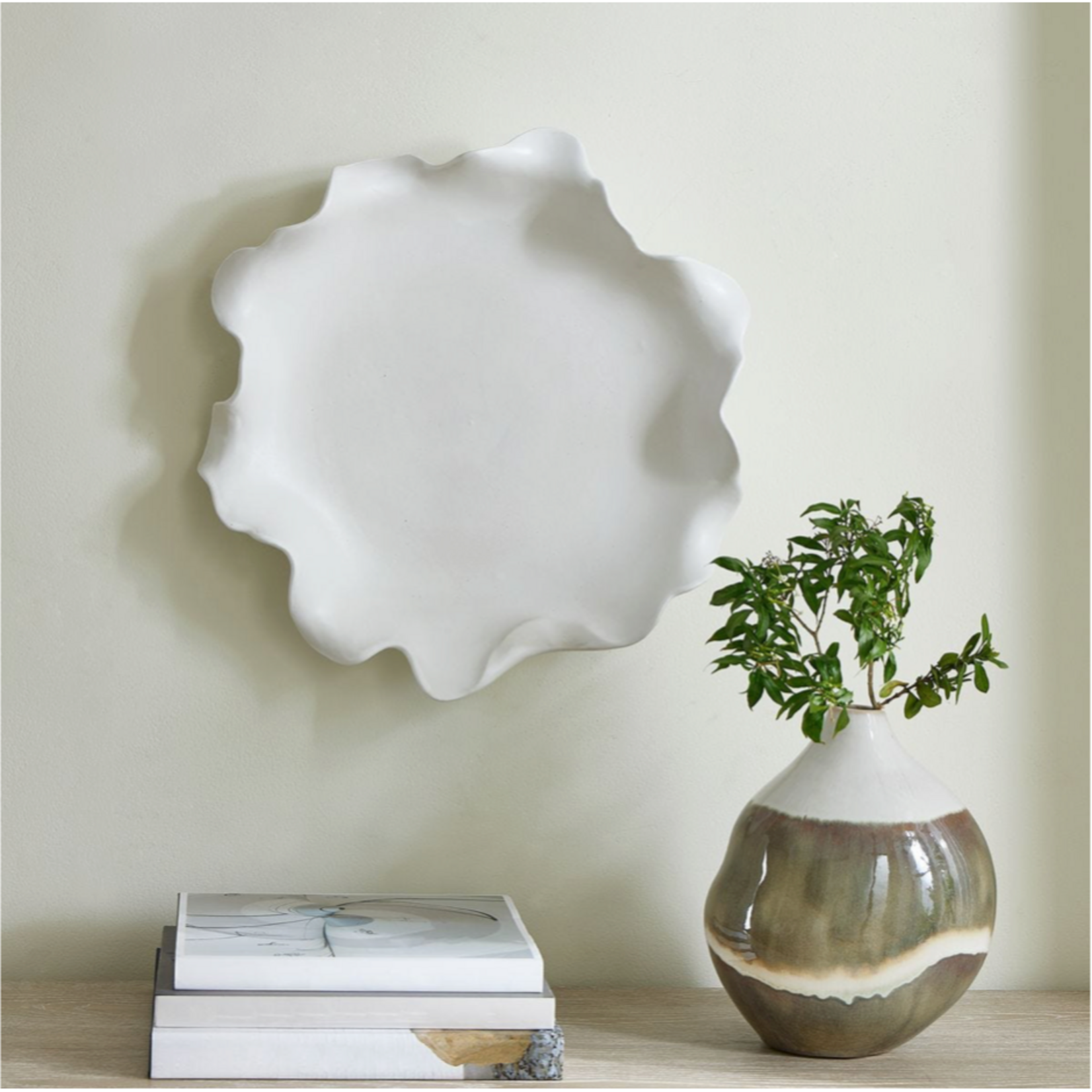 Outside The Box 4" Wave Crest White Ceramic Bowl