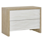 Outside The Box 38x19x28 Dockside Oasis Warm Natural Oak 2 Drawer Nightstand