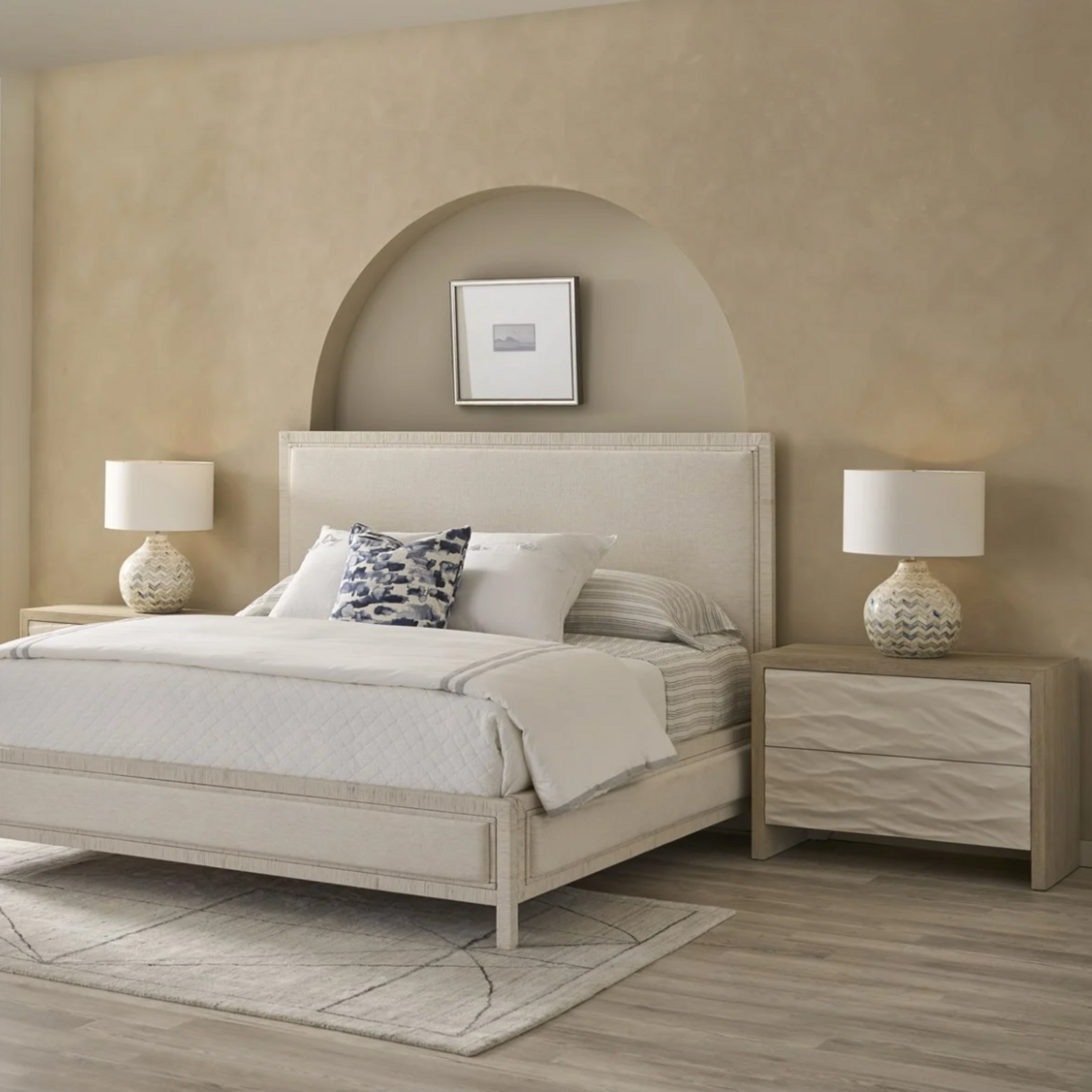 Outside The Box 38x19x28 Dockside Oasis Warm Natural Oak 2 Drawer Nightstand