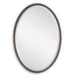 Outside The Box 32" Sherise Bronze Beaded Beveled Oval Mirror