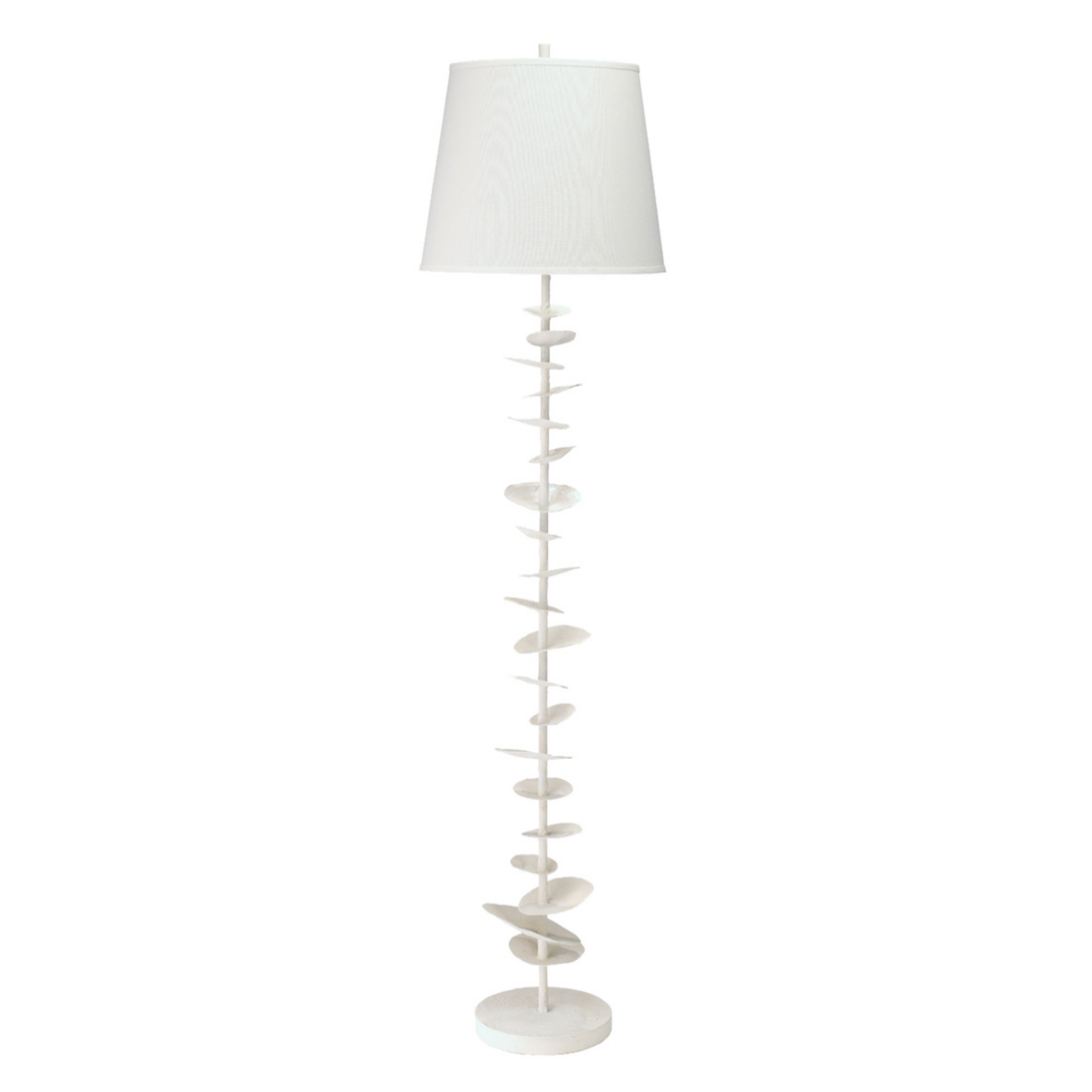 Outside The Box 69" Petal White Steel Floor Lamp