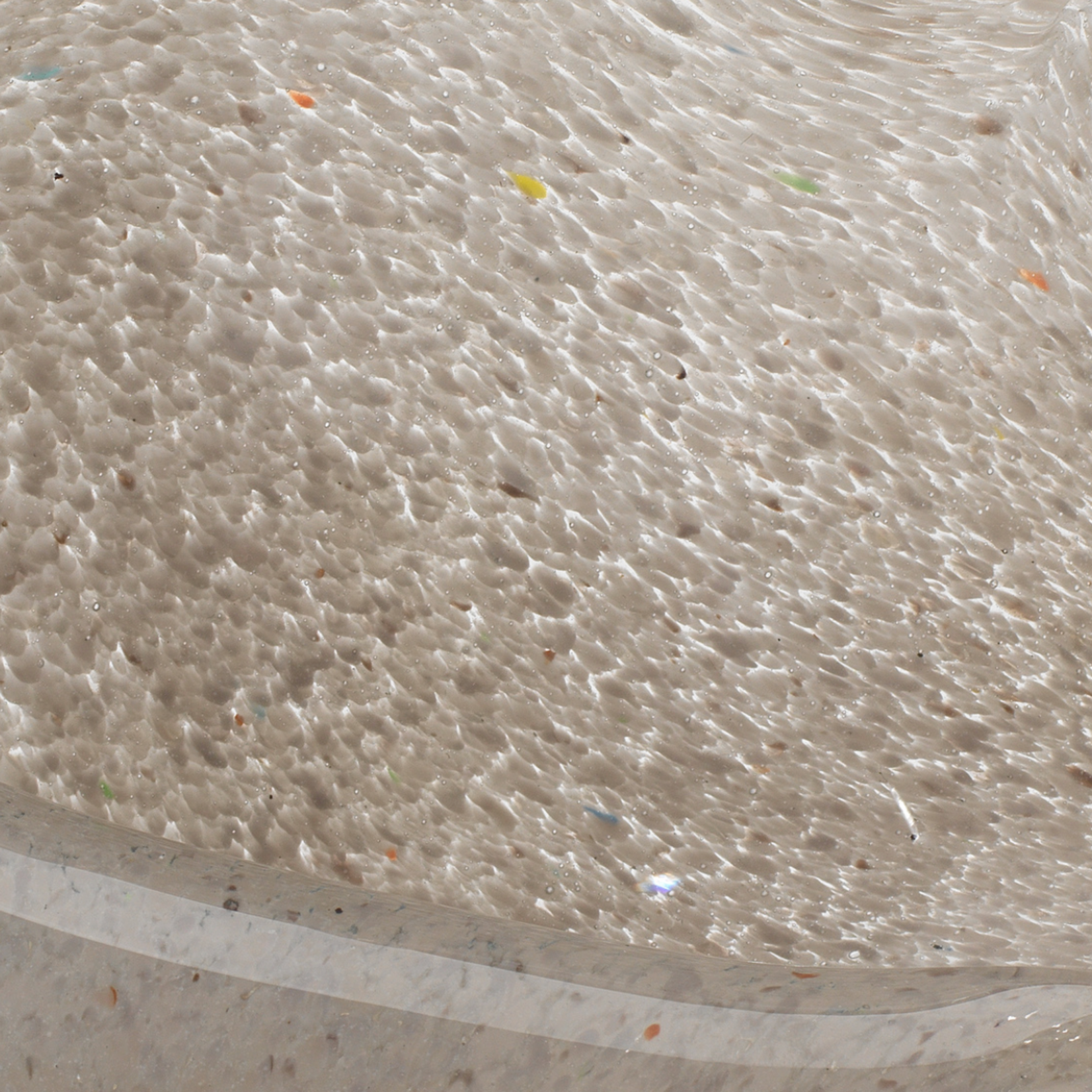 Outside The Box 6" Triton Gray Hand Blown Decorative Glass Shell