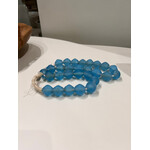 Outside The Box 30" Baby Blue Bicone Recycled 23mm Glass Beads