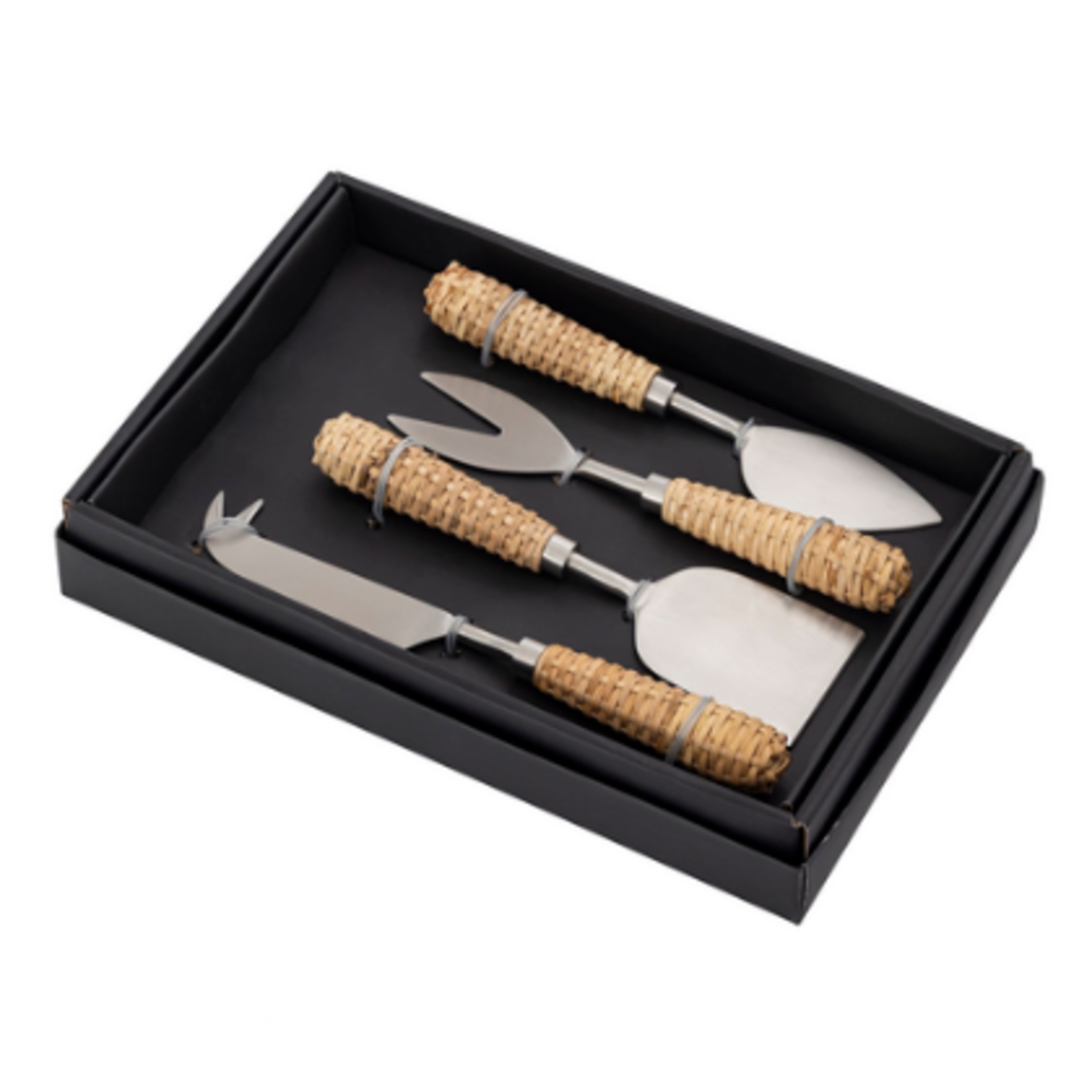 Outside The Box 8" Set Of 4 Stainless Steel & Wood Handle Cheese Utensils