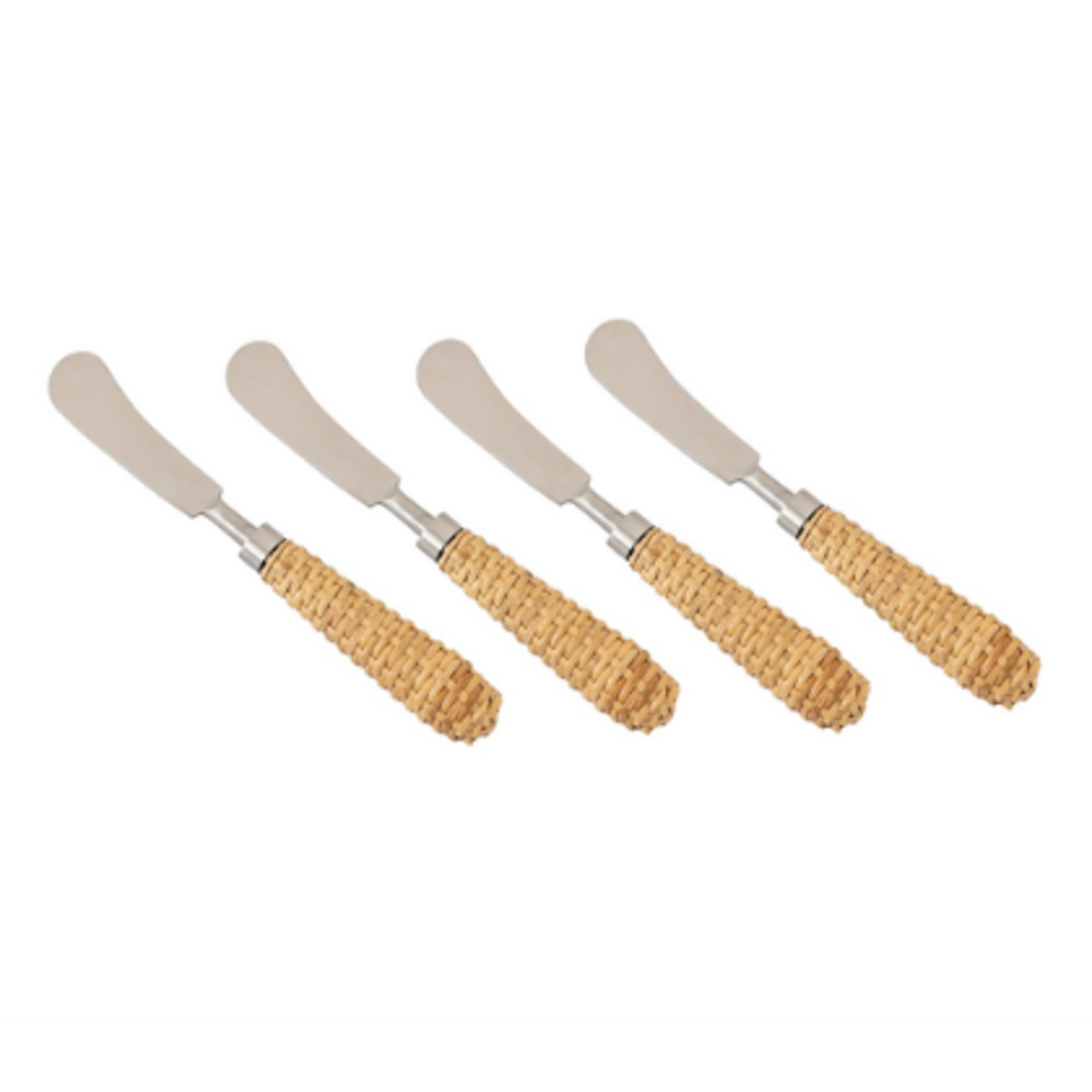 Outside The Box 7" Set Of 4 Spreaders Stainless Steel & Wood Handle