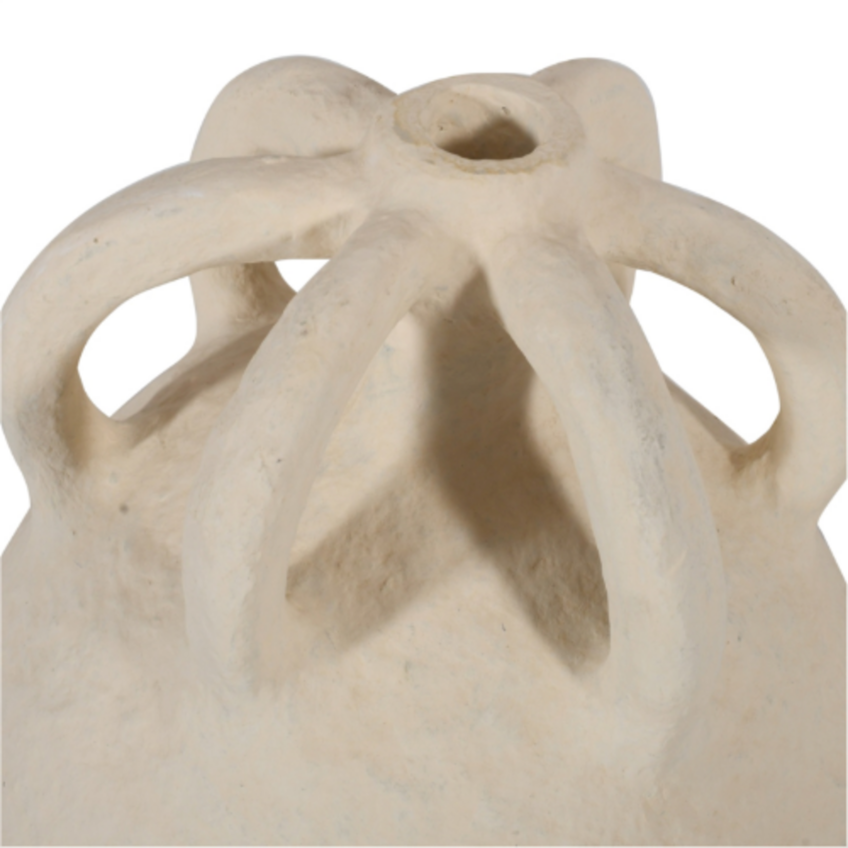 Outside The Box 20" White Paper Mache Hand Crafted Vase / Jug