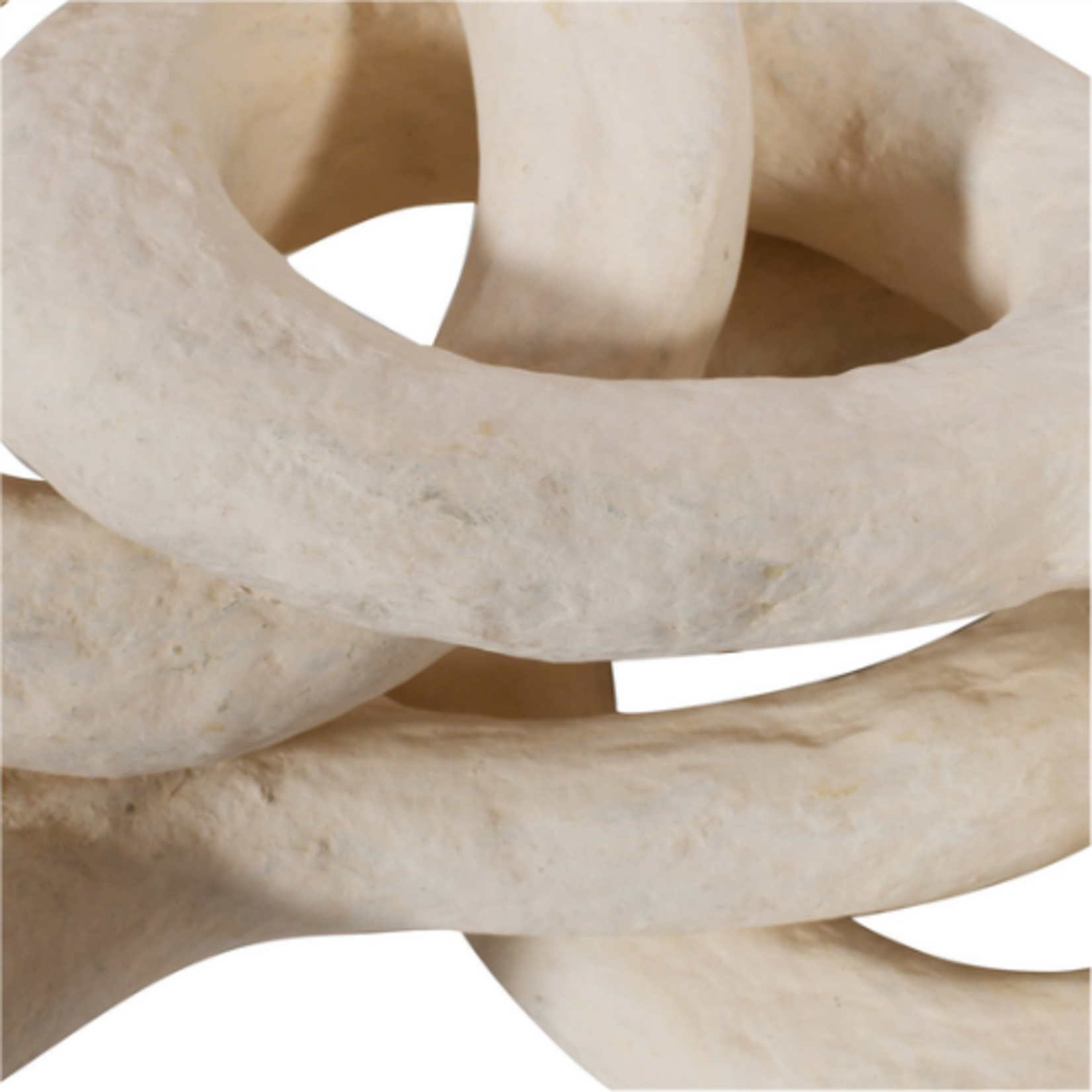 Outside The Box 45" White Paper Mache Hand Crafted Decorative Chain