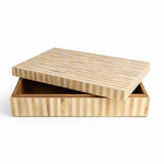 Outside The Box 14x11 White & Natural Bone Inlay Decorative Box