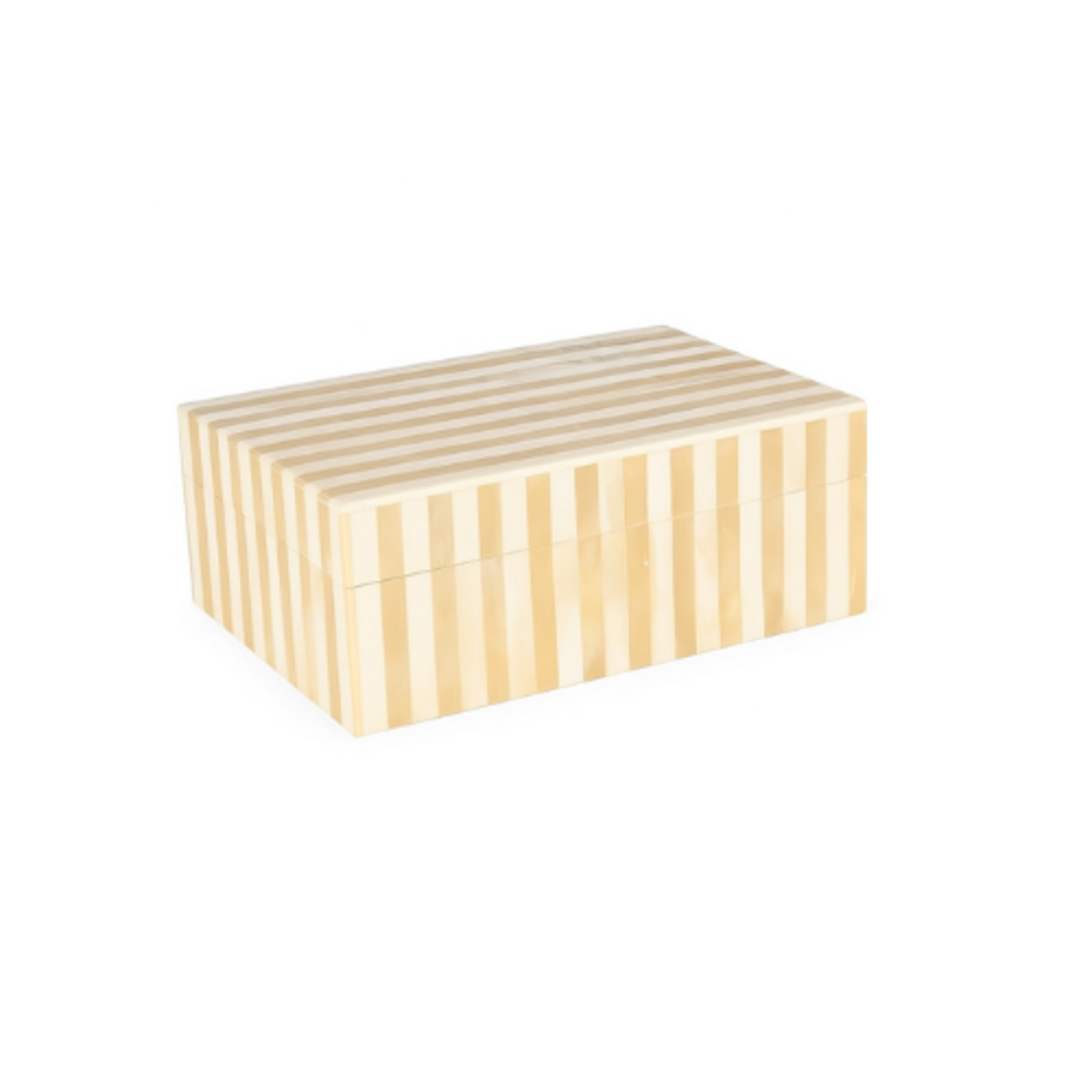Outside The Box 8x6 White & Natural Bone Inlay Decorative Box