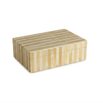 Outside The Box 7x5 White & Natural Bone Inlay Decorative Box