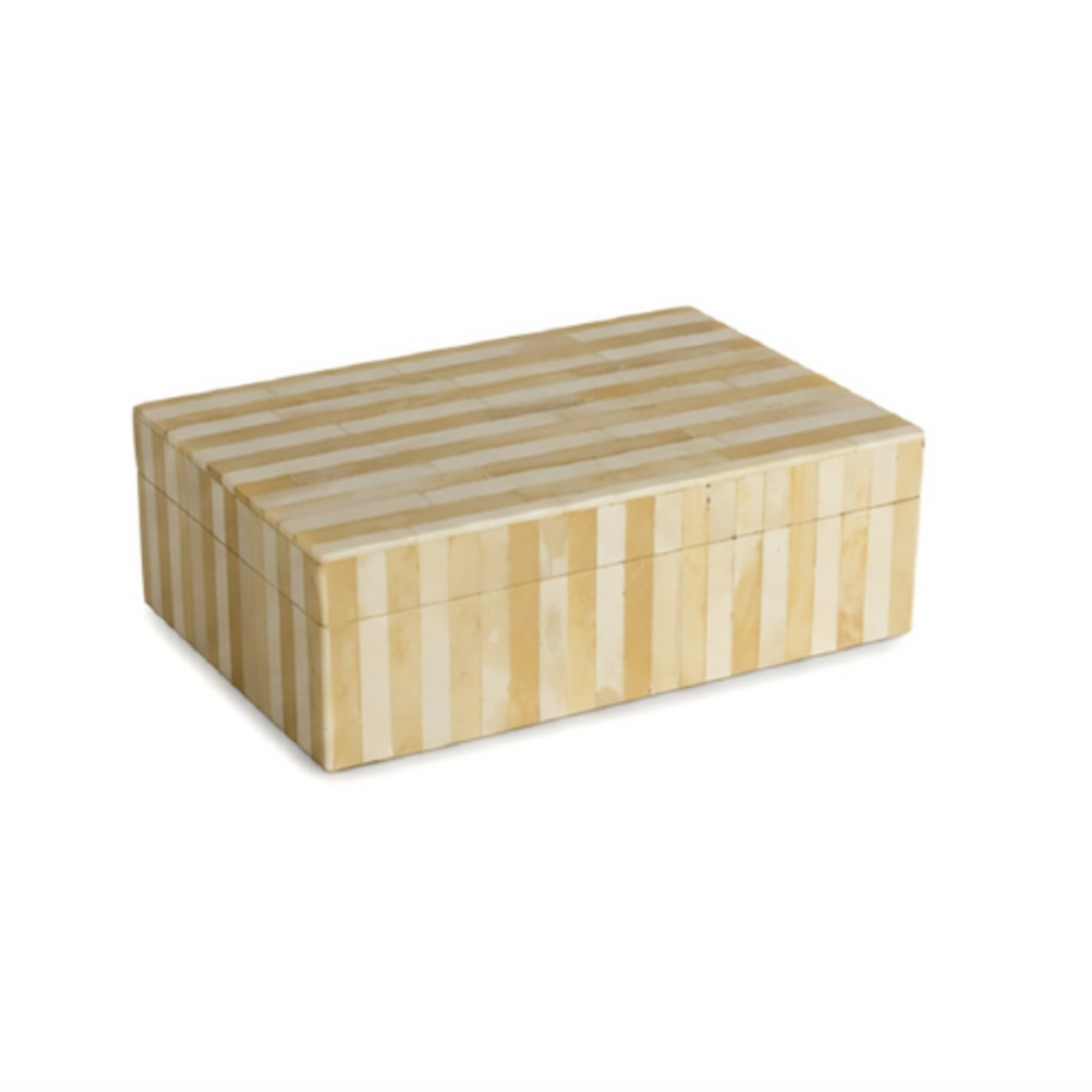 Outside The Box 7x5 White & Natural Bone Inlay Decorative Box