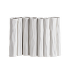 Outside The Box 8" White Hand Crafted Ceramic Vase