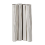 Outside The Box 12.9"  White 3D Hand Crafted Ceramic Vase