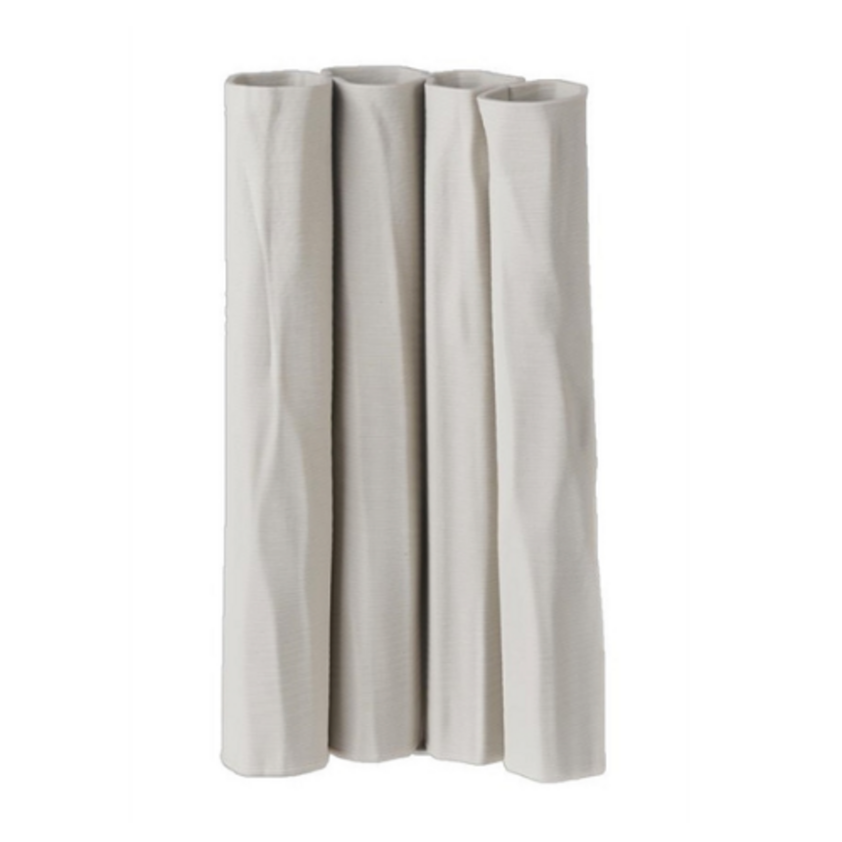 Outside The Box 12.9"  White 3D Hand Crafted Ceramic Vase