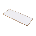 Outside The Box 31" Grazing Soiree Mango Wood & White Enamel Rectangular Platter / Tray