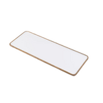 Outside The Box 23" Grazing Soiree Mango Wood & White Enamel Rectangular Platter / Tray