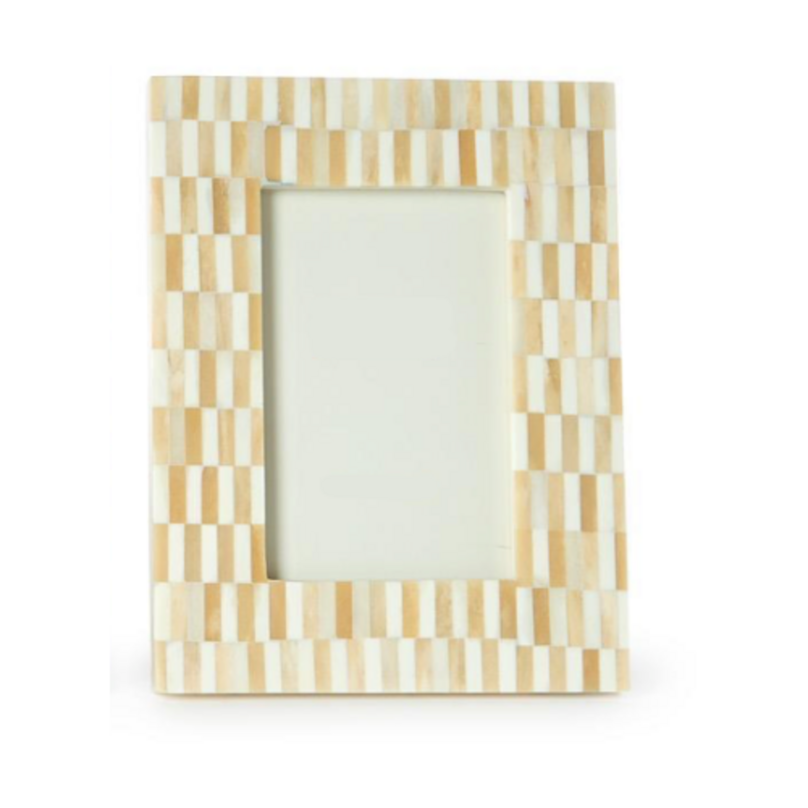 Outside The Box 4x6 Natural & White Mosaic Bone Inlay Photo Frame [3 Designs - SOLD SEPARATELY]
