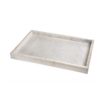 Outside The Box 18x12 Opal White Marble Solid Tray