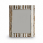 Outside The Box 8x10 White & Light Gray Resin Tiled Photo Frame