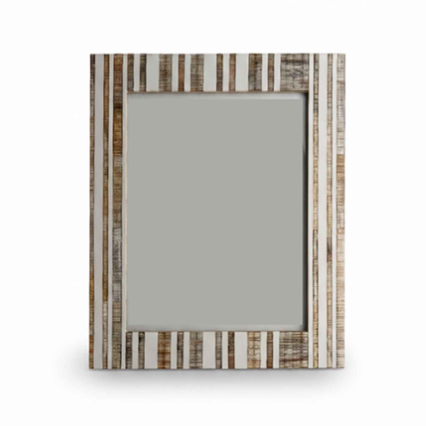 Outside The Box 8x10 White & Light Gray Resin Tiled Photo Frame