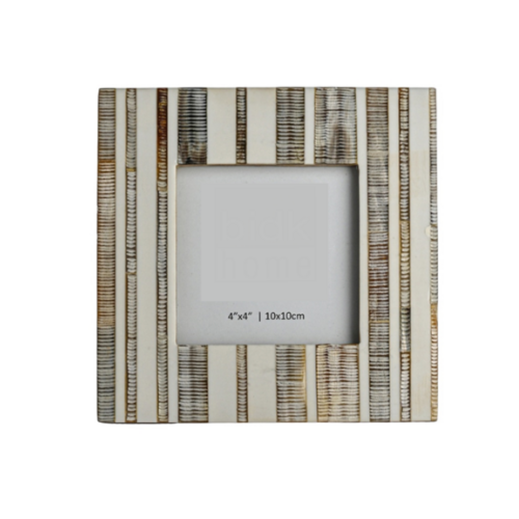 Outside The Box 4x4 White & Light Gray Resin Tiled Photo Frame