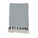Outside The Box 50x60 Chambray 100% Tassel Throw Blanket - TH2164