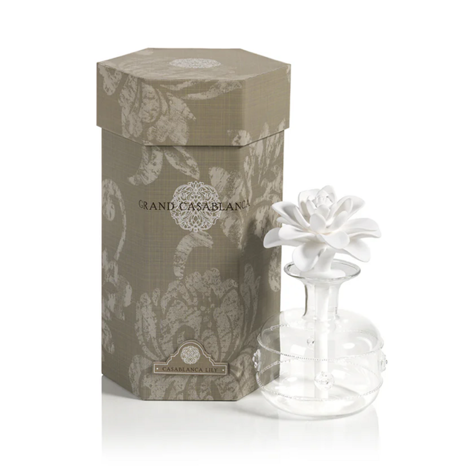 Outside The Box 6.76 oz. Grand Casablanca Porcelain Diffuser In Casablanca Lily